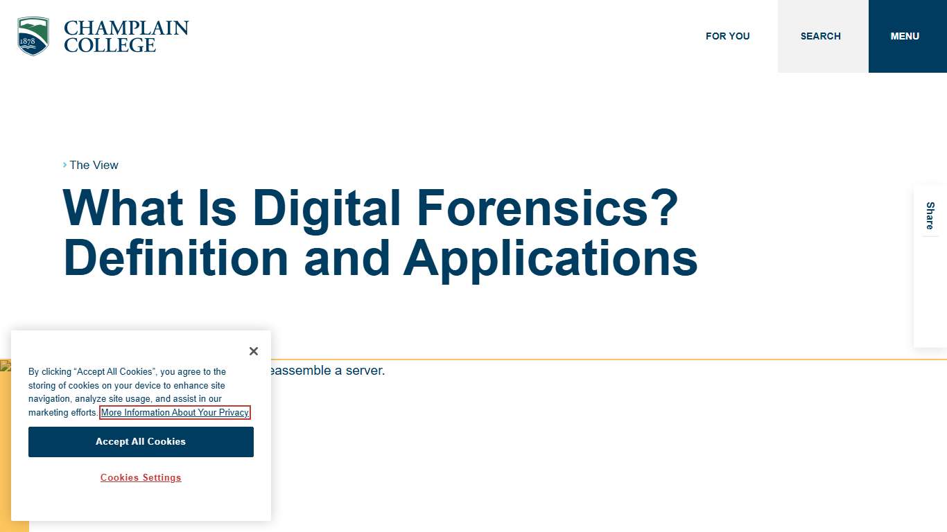 What Is Digital Forensics? Definition and Applications Champlain College